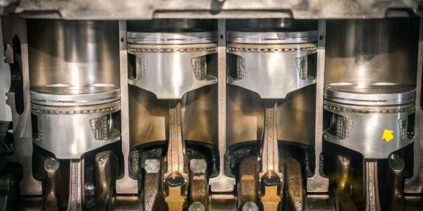 Engine piston cross section